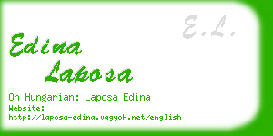 edina laposa business card